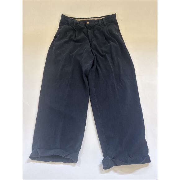 VINTAGE Tommy Bahama RELAX‎ Pants Mens 36x26 SILK Pleated Dress Slacks Beachy - Picture 1 of 9
